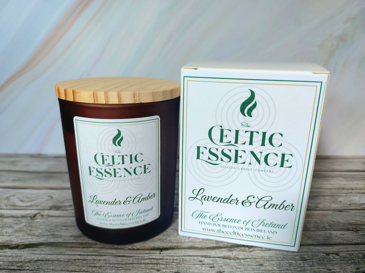 Lavender & Amber Scented Candle