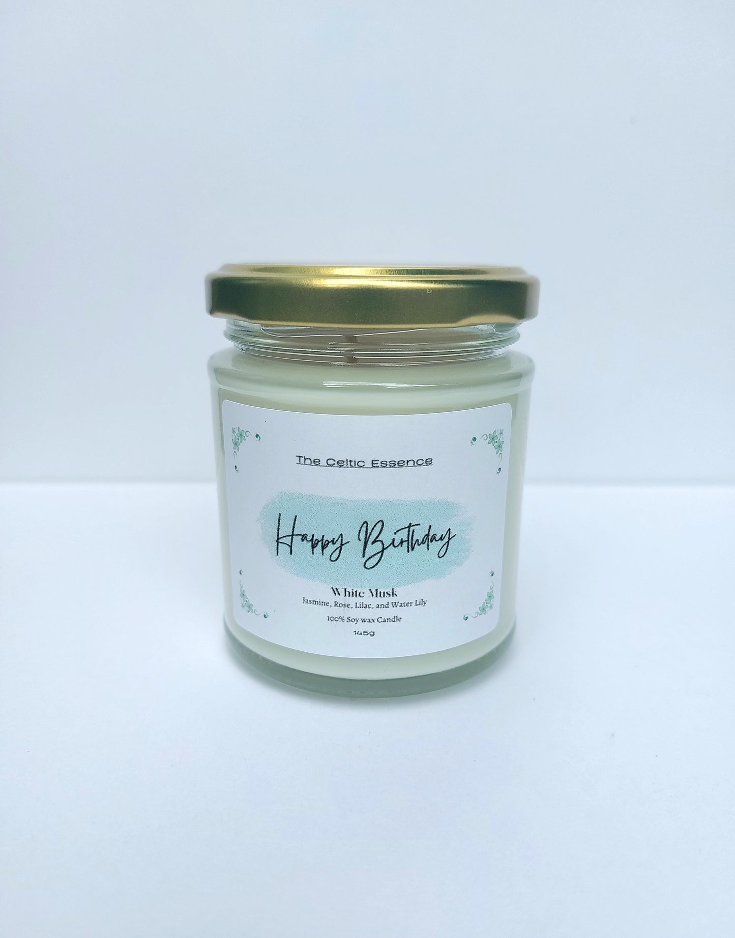 Happy Birthday White Musk Scented Candles