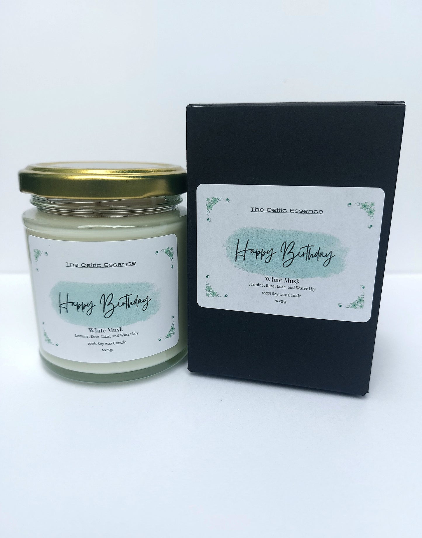 Happy Birthday White Musk Scented Candles