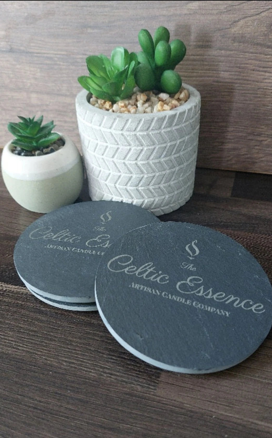 Slate Candle Coasters