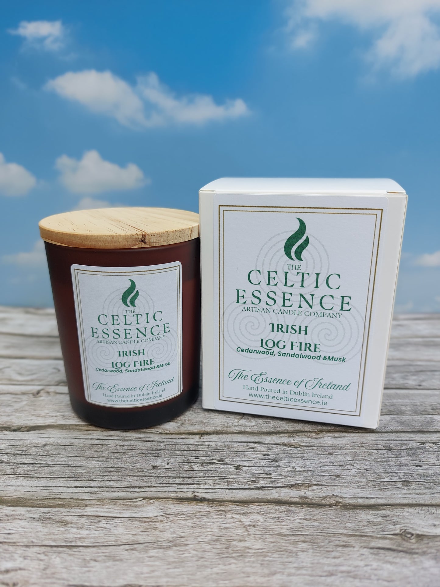 Irish Log Fire Scented Candle