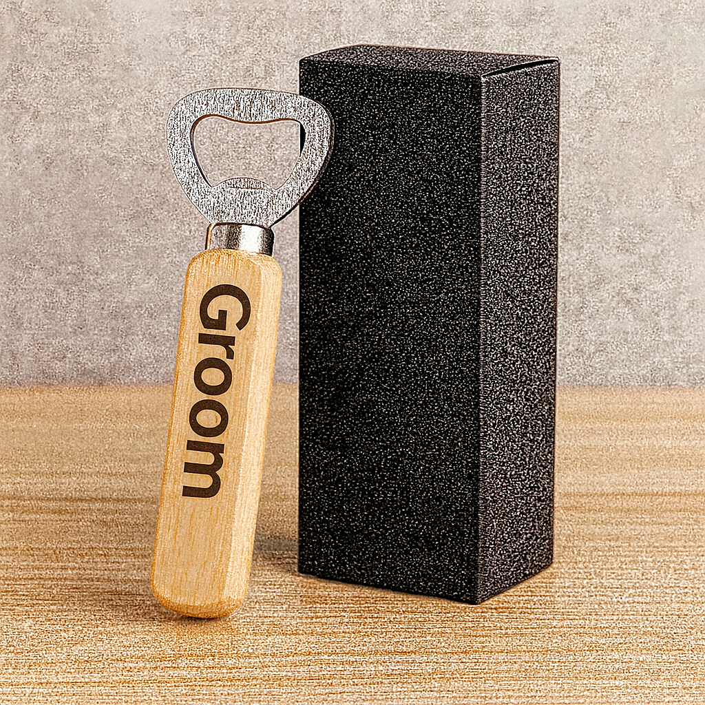 Groom Bottle Opener with Gift Box