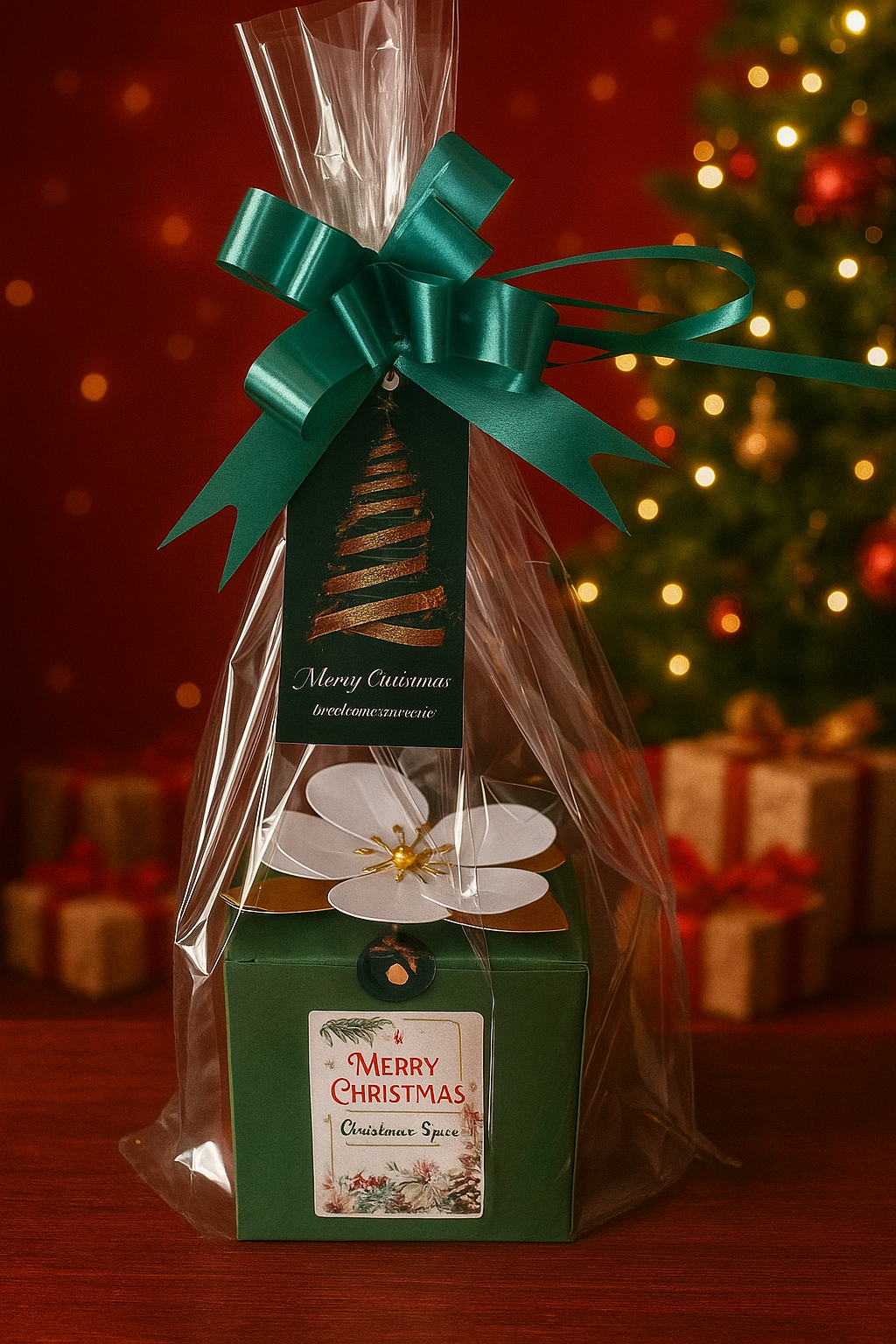 Gift wrapped Christmas Spice Scented Candle