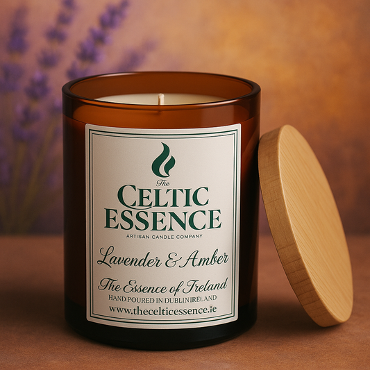 Lavender & Amber Scented Candle