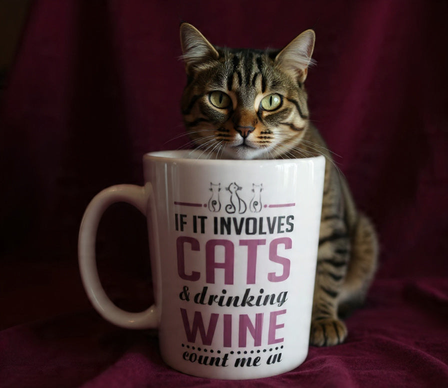 Cat & Wine Mug